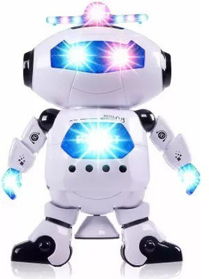 RSA enterprises Dancing Robot with 3D Lights and Music,Non toxic plastic(Multicolor)
