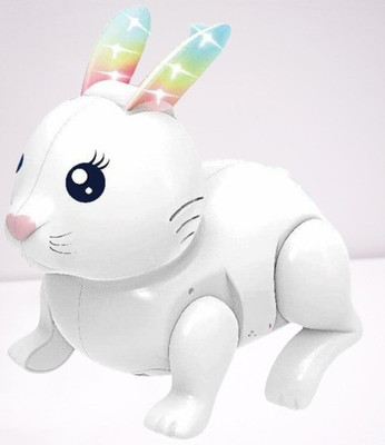 NIYAMAT Bunny Rabbit Toy with Flashing Lights (Multicolor)(White)