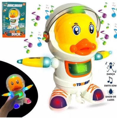 Ridhimani Dancing Space Duck Musical Toy with Lights & Sound for Babies, Kids, Boys, Girl(White)