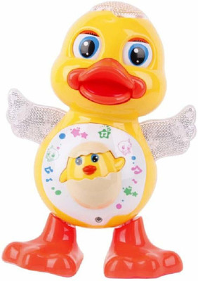 Kulsoom Enterprises Dancing Duck With Musical Flash Lighting And Real Dance(Yellow)
