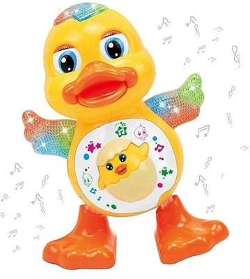 Mahi Zone Dancing Duck with Music Flashing Lights and Real Dancing Action_460M(Yellow)