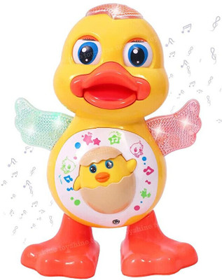 Mahi Zone Dancing Duck with Music Flashing Lights and Real Dancing Action_113M(Yellow)