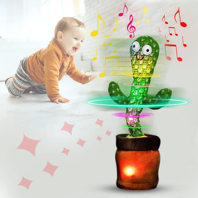 SALEOFF TikTok Cactus Plush Toy for Babies Interaction & Home Decor,Toy for Child(Green, Brown)