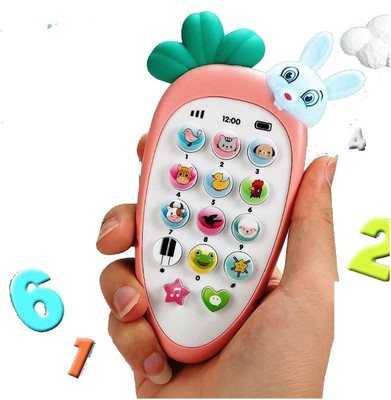 Akvanar Rabbit Smart Mobile Phone Small cell Phone Toy Musical Toy light music multicolo(Multicolor)