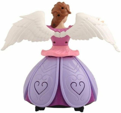 NISHCHAL Musical Angel Princess Toy Doll 360° Rotation Feature & 3D LED Lights-387(Multicolor)