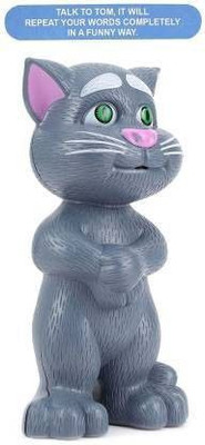 FRRENO Talking Tom Cat Toy for Kids Speaking Repeats What You Say - Best Gift(Black)