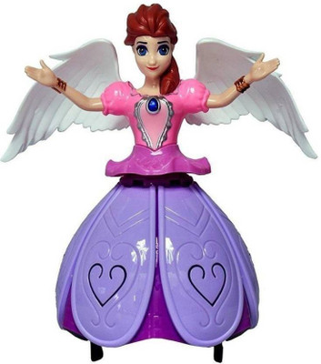 FRRENO Musical Angel Princess Toy Doll 360° Rotation Feature & 3D LED Lights-192(Multicolor)