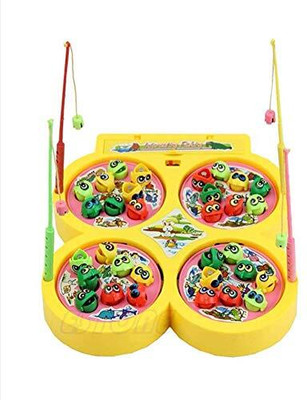 Ruhani Toys & Gift Gallery Magnetic Musical Fishing Catching Game with 32 Fishes For Kids(Multicolor)