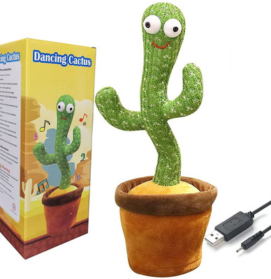 nts NAUGHTY TODDLERS Talking & Dancing Cactus| Can Sing Wriggle| Repeat What You Say(Green)