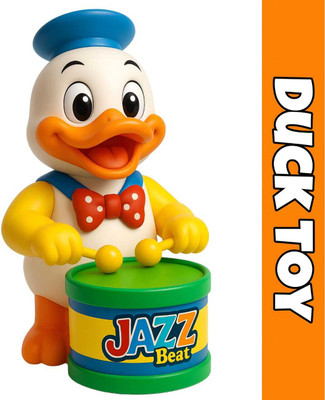 MS TOYS DUCK Dancing Musical-Drum Toy,Key Operated.Fun Toy for Kids Rattle(Multicolor)