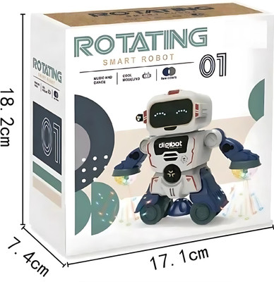 Acarya Dancing Robot 360° Rotating Musical Toy(Multicolor)