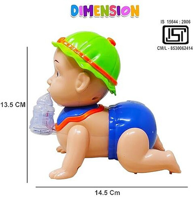 Adhira Toys Crawling Baby Toy /with Mus/ic & Light Fun Moving Toy for Baby(Multicolor)