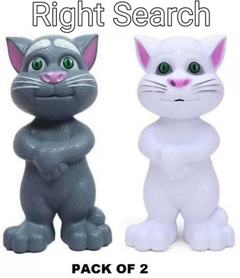 RIGHT SEARCH Talking Tom Cat Toy for Kids(Grey, White)