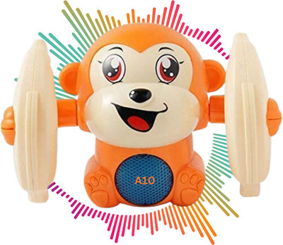 Mahi Zone Dancing Monkey Musical Toy for Kids with Light, Sound and Touch Sensor MON35(Multicolor)