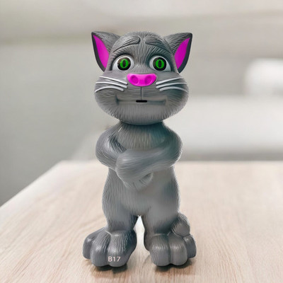 SNM97 Talking Tom Cat Toy For Kids Intelligent Speaking Repeats & Music_554(Grey)