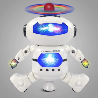 TRICKS TOY Dancing Robots for Kids with 3D Lights Sound Musical 360° Body Spinning(Multicolor)