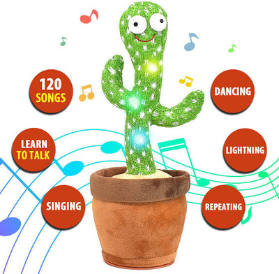 Seashot Talking Cactus For Kids Dancing Cactus Toys Talking cactus Singing Recording(Green)