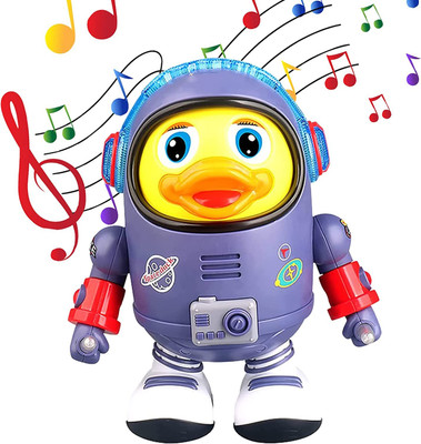 Pepstter Space Duck Dancing Musical Toys for Toddlers 1-3, Tummy Time Toys(Multicolor)