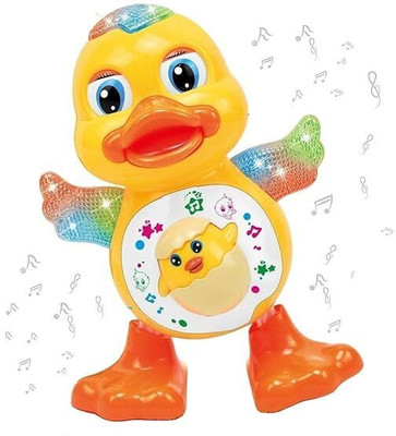 Mogli Dancing duck Toy for Kids,Battery Operated Baby Dancing Toys with Light Flashing(Yellow)