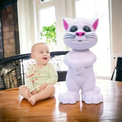 LooknlveSports Talking Tom Cat Interactive Toy(White)