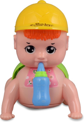 Kid Kraze Crawling Baby toy with 3D Light and Music, Battery operated_221(Multicolor)