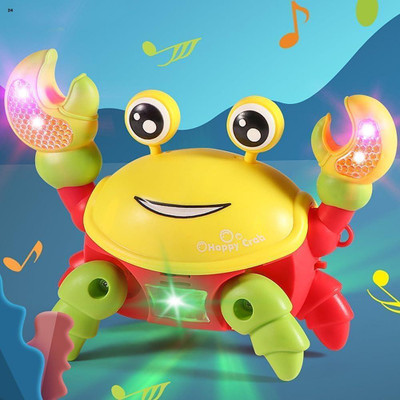 AS TRADERS Musical Dancing Crab Toy with LED Lights & Music Obstacle Avoidance for Kids56(Multicolor)