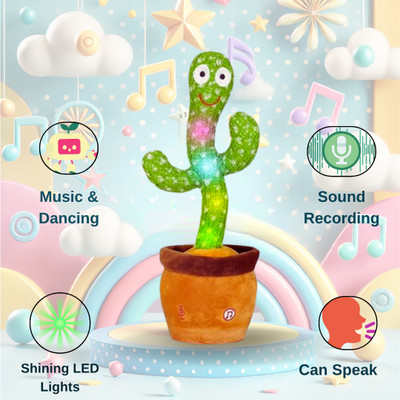 SIDDHIVINAYAK MART DANCING-CACTUS-001(Green, Brown)