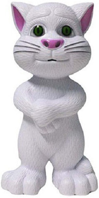 TOYACHI Talking Tom Cat Toy for Kids | Voice Repeating | Touch Activated 169(White)