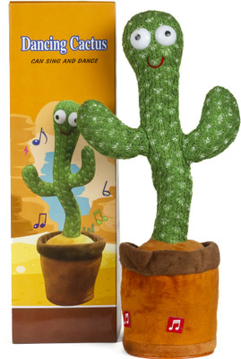 Haulsale Dancing Cactus Toy Which Can Sing, Wriggle & Repeat Recording-8(Green, Brown)
