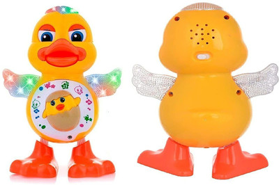 Mahi Zone Dancing Duck with Music Flashing Lights and Real Dancing Action_96M(Yellow)