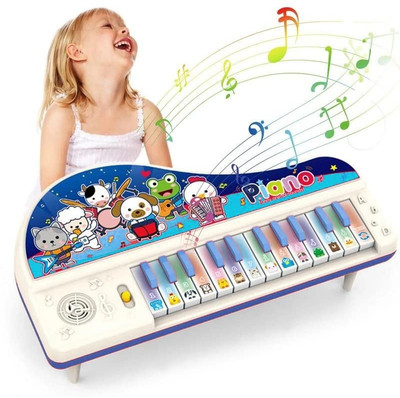 Bestie Toys Portable Multi-Function Electronic Funny Animal Sound Keyboard Piano(Multicolor)