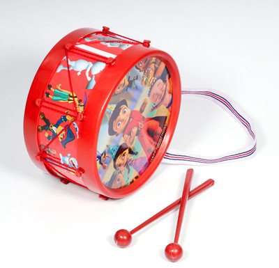 khushi enterprise Musical Drum 08 sized Hight 9.3 cm and Width 17.4 cm Weight 243(Red)