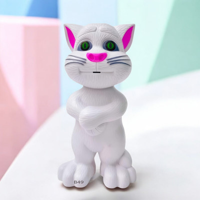 SNM97 Talking Tom Cat Toy For Kids Intelligent Speaking Repeats & Music_586(White)