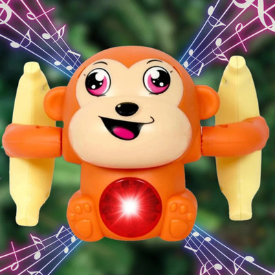 PlayMagic The Original Musical Rolling Monkey|Voice & Touch Sensor|With Light & Sound(Multicolor)