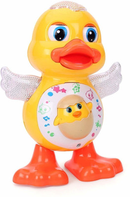 Aseria Aseria Dancing Duck Toy with Real Dance Action and Music Flashing Lights (Multicolor)(Yellow)