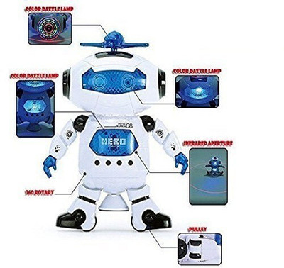 BMT Dancing Robot Musical Toy With Flashing Lights & Sounds For Kids526(Multicolor)