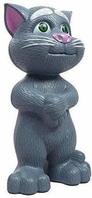 Mahi Zone Talking Tom Cat Toy For Kids Intelligent Speaking Repeats What You Say_T10M(Grey)