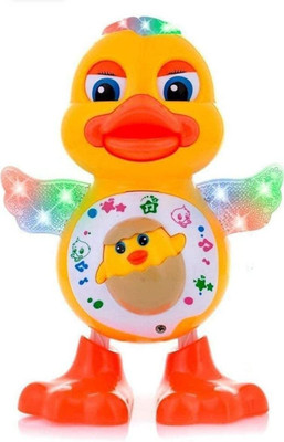 GODEX Dancing Duck with Music Flashing Lights and Real Dancing Action(Yellow)