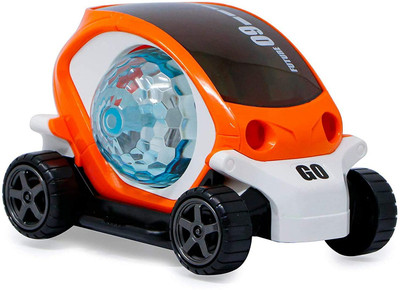 HappyBive Sounds Musical Car 360 Degree Rotating Stunt Car Bump and Go Toy with 4D Lights(Multicolor)