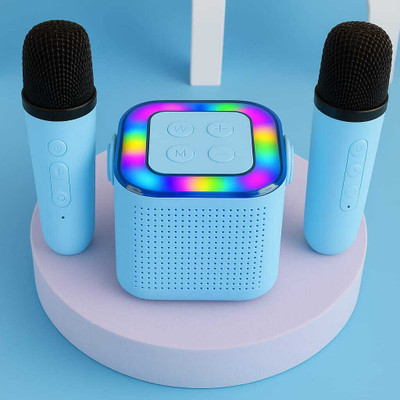 Haha Mini Karaoke Machine for Kids, Kids Music Toys Speaker with Wireless Microphone(Blue)