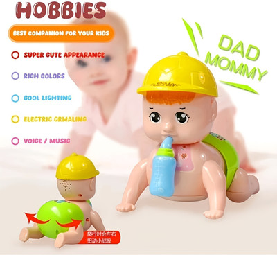 Zenex store Talking Runing Baby Toy Crawling Baby Toy With Lighting Music For New Born Baby(Multicolor)