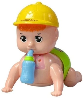 RRCollection Kids' Crawling Toy Babies' 3D Lights and Music Crawling Toy(Multicolor)