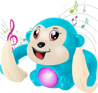 KOBBET Dancing Monkey Musical Toys for Tumble Toy with Voice Control Light & Sound Toys(Multicolor)
