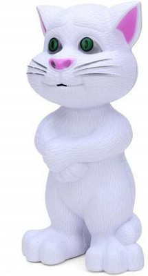 SG store Talking Tom Cat Toy for Kids Speaking Repeats What You Say(White)