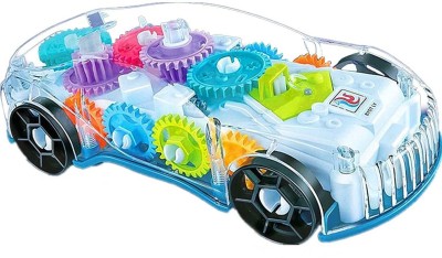 RAINBOW RIDERS Transparent Concept 360 Degrees Rotating Concept Racing Car(Multicolor)