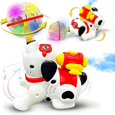 Vally Interactive Crawling Spray Dog Toy Fun Music, Lights & Water Spraying Function(Multicolor)