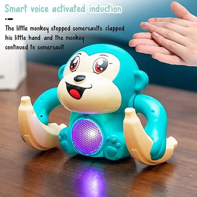 TAPUJI Voice and touch sensor Toys Banana Monkey with Sound & Light Effects Musical(Multicolor)