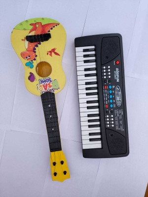 Kmc kidoz Combo 37 Key Piano Keyboard Toy with Boy's and Girl's Learning to Play Guitar(Multicolor)