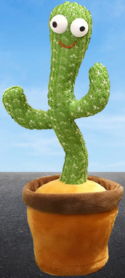 SBE Dancing Cactus Repeats What You Say|Electronic Plush Toy | Singing Cactus(Multicolor)