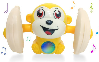 BSVR Dancing Monkey Toys For Spinning Rolling Tumble Musical Banana MonkeyToy_M382(Multicolor)